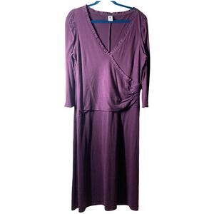Peruvian Connection Women’s Long Purple Pima Cotton Dress Size XL